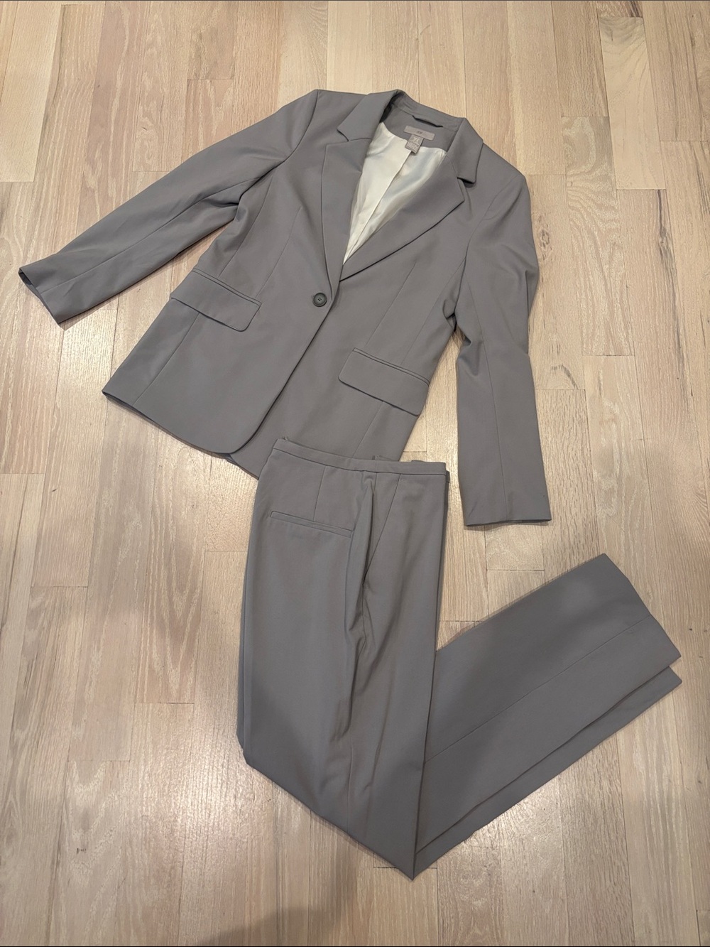 H&M Light Gray Women's Single-Button pantsuit